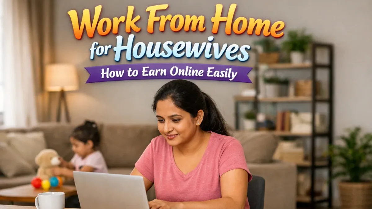 Work From Home for Housewives How to Earn Online Easily